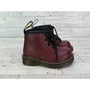 Toddler's Dr. Martens 1460 Leather Boots Maroon & Black Boots Girls Boys Size 4